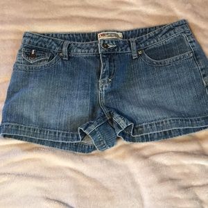 YMI blue jean shorts.